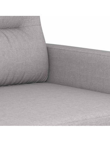 Divano a 3 Posti Grigio Chiaro 180 cm in Tessuto