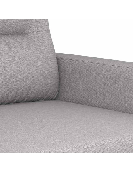 Divano a 3 Posti Grigio Chiaro 180 cm in Tessuto