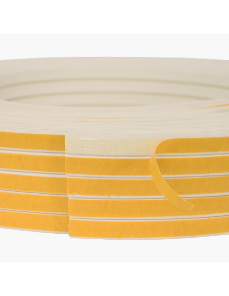 Nastro adesivo per finestre Bianco 15 x 8 mm 100 m Schiuma EPDM