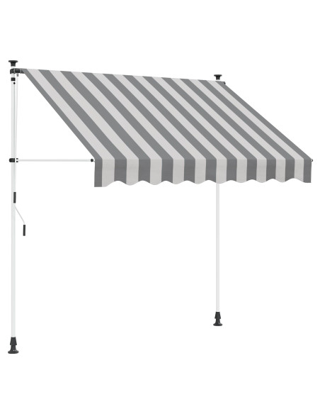 Tenda retrattile manuale Antracite e Bianco 150 cm