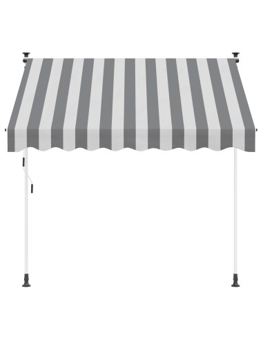 Tenda retrattile manuale Antracite e Bianco 150 cm