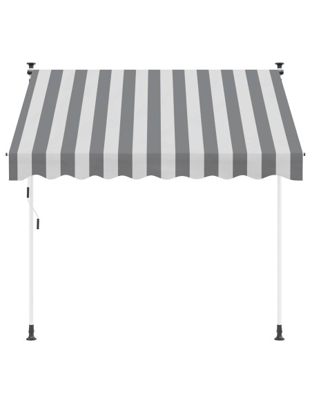 Tenda retrattile manuale Antracite e Bianco 150 cm