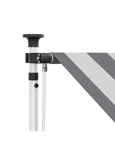 Tenda retrattile manuale Antracite e Bianco 150 cm