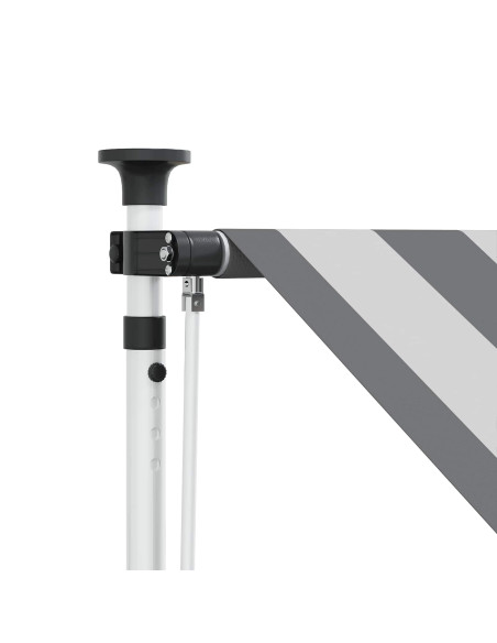 Tenda retrattile manuale Antracite e Bianco 150 cm