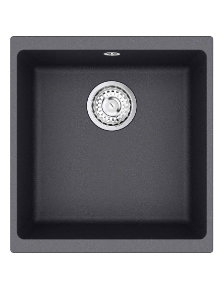 Lavello Cucina una Vasca Granito 43 x 46 x 20 cm Grafite