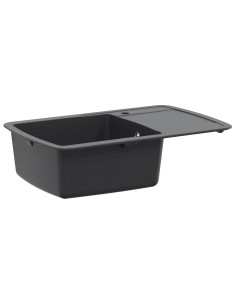 Lavello cucina a vasca singola Granito 78 x 50 x 31 cm Grafite