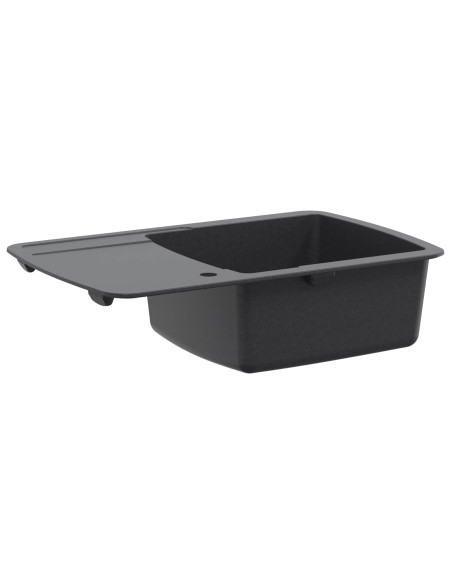 Lavello cucina a vasca singola Granito 78 x 50 x 31 cm Grafite