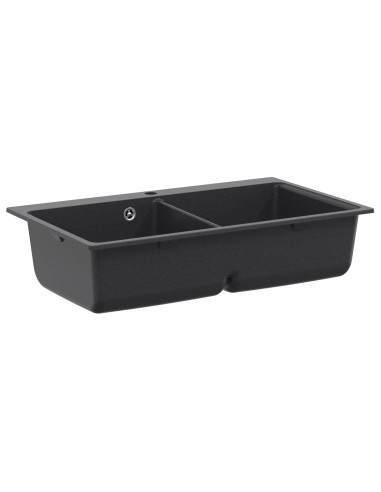 Lavello da cucina a doppia vasca Granito 86 x 51 x 30 cm