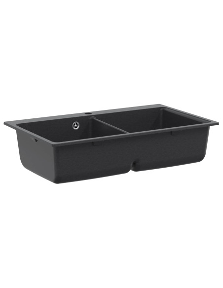 Lavello da cucina a doppia vasca Granito 86 x 51 x 30 cm