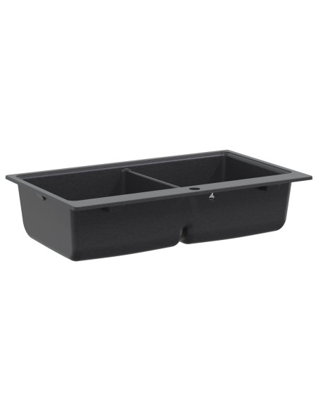 Lavello da cucina a doppia vasca Granito 86 x 51 x 30 cm