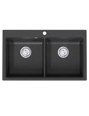Lavello da cucina a doppia vasca Granito 86 x 51 x 30 cm