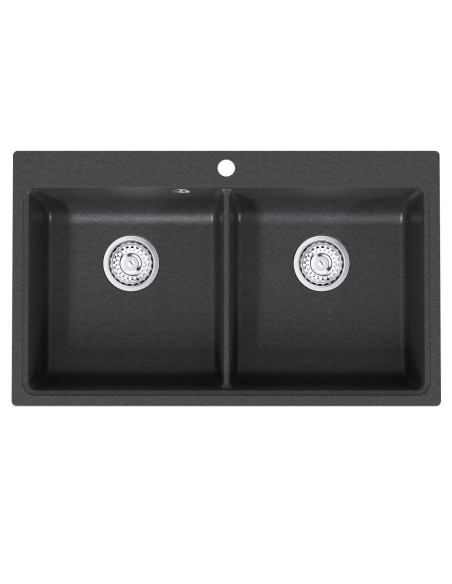 Lavello da cucina a doppia vasca Granito 86 x 51 x 30 cm