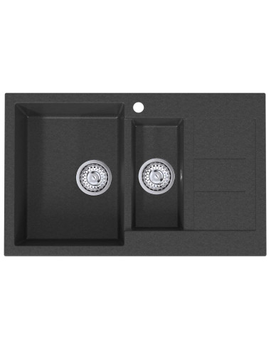 Lavello da cucina a doppia vasca Granito 80 x 50 x 30,5 cm