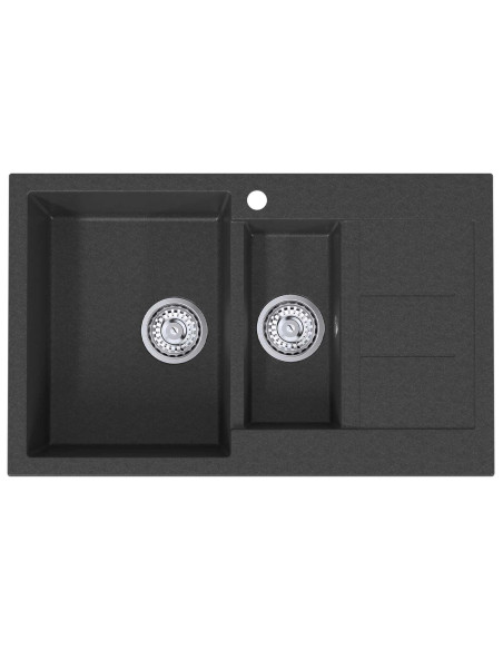 Lavello da cucina a doppia vasca Granito 80 x 50 x 30,5 cm