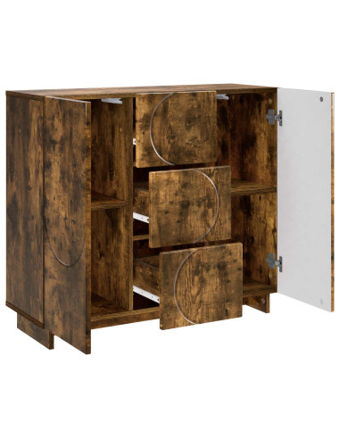 Credenza Rovere Fumo 85,5 x 31 x 75 cm Legno ingegnerizzato