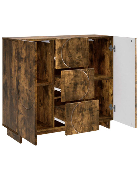 Credenza Rovere Fumo 85,5 x 31 x 75 cm Legno ingegnerizzato