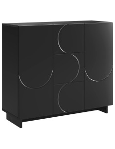 Credenza Nero 85,5 x 31 x 75 cm Legno ingegnerizzato 2
