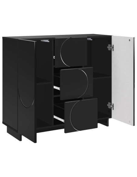 Credenza Nero 85,5 x 31 x 75 cm Legno ingegnerizzato