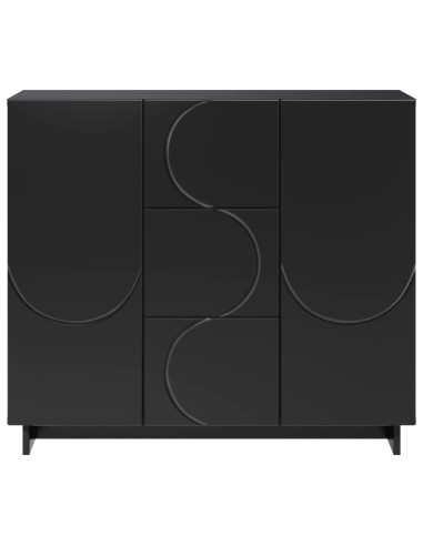 Credenza Nero 85,5 x 31 x 75 cm Legno ingegnerizzato