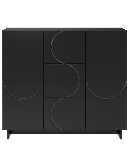 Credenza Nero 85,5 x 31 x 75 cm Legno ingegnerizzato