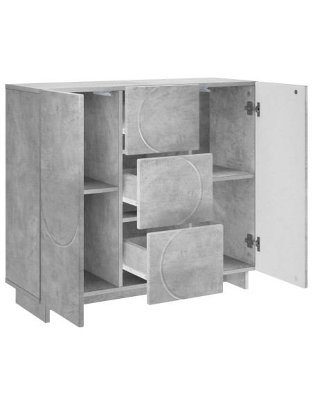 Credenza Grigio Cemento 85,5 x 31 x 75 cm Legno ingegnerizzato
