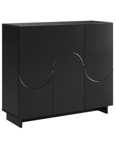 Credenza Nero 85,5 x 31 x 75 cm Legno ingegnerizzato 2