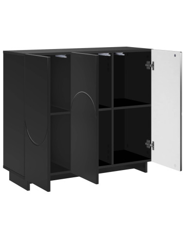 Credenza Nero 85,5 x 31 x 75 cm Legno ingegnerizzato