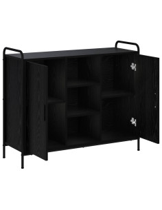 Credenza Rovere Nero 97 x 33 x 81 cm Legno ingegnerizzato 2