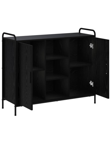 Credenza Rovere Nero 97 x 33 x 81 cm Legno ingegnerizzato