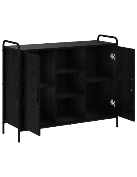 Credenza Rovere Nero 97 x 33 x 81 cm Legno ingegnerizzato