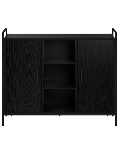 Credenza Rovere Nero 97 x 33 x 81 cm Legno ingegnerizzato