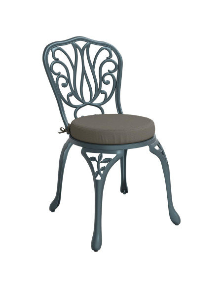 Cuscini per Sedia in 4 Pezzi SOEST 4 pz 100% Poliestere Grigio