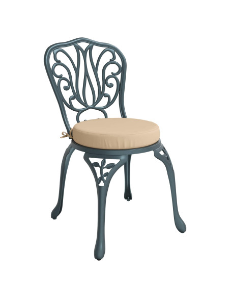Cuscini per Sedia in 4 Pezzi SOEST 4 pz 100% Poliestere Crema