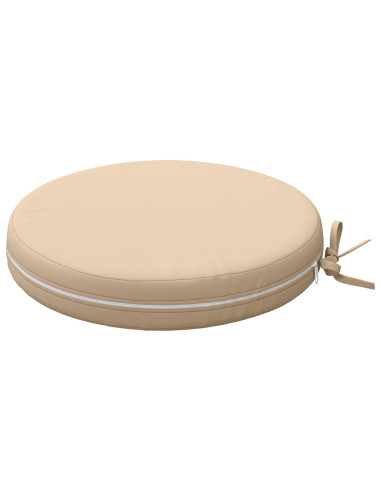 Cuscini per Sedia in 4 Pezzi SOEST 4 pz 100% Poliestere Crema