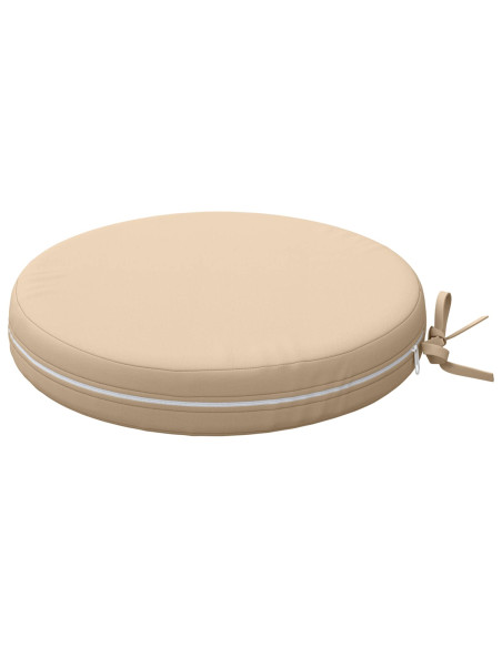 Cuscini per Sedia in 4 Pezzi SOEST 4 pz 100% Poliestere Crema