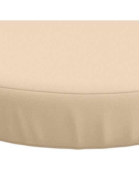 Cuscini per Sedia in 4 Pezzi SOEST 4 pz 100% Poliestere Crema