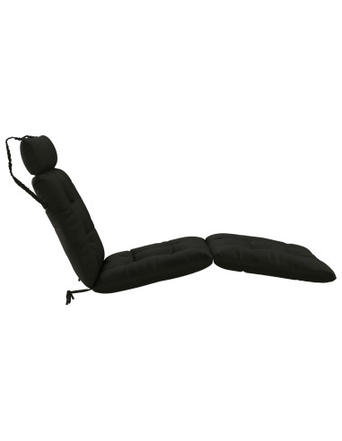 Cuscino per Lettino VIANEN 100% Poliestere Nero 200 x 80 x 8 cm