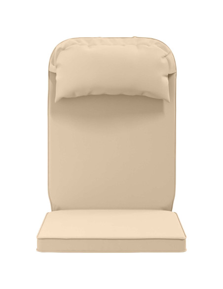 Cuscino per Lounger Sole 100% Poliestere Crema 55 x 124 x 5 cm