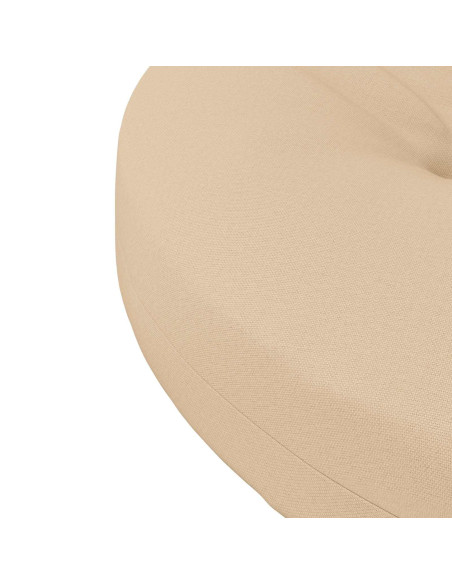 Cuscini per Sedia in 4 Pezzi 4 pz 100% Poliestere Crema