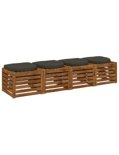 Cuscini per Sedia in 4 Pezzi 4 pz 100% Poliestere Antracite 2