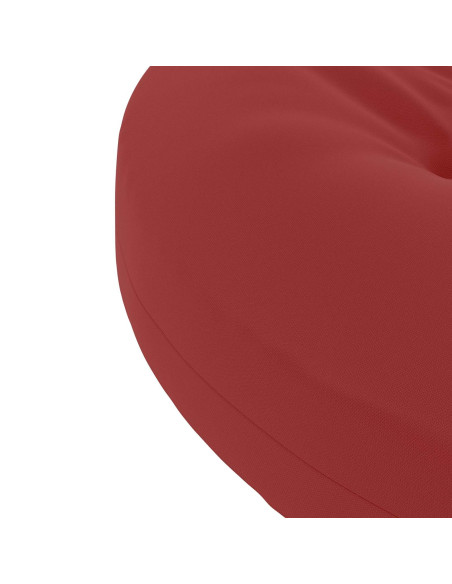 Cuscini per Sedia in 4 Pezzi 4 pz 100% Poliestere Rosso Vino