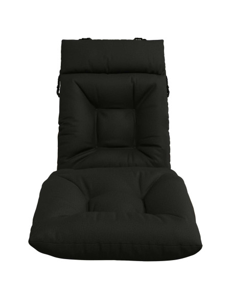 Cuscino per Lettino VIANEN 100% Poliestere Nero 200 x 60 x 8 cm