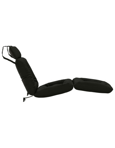 Cuscino per Lettino VIANEN 100% Poliestere Nero 200 x 50 x 8 cm