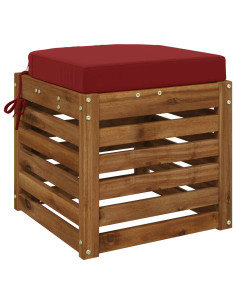 Cuscino per sedile a 1 pezzo SOEST 100% Poliestere Rosso Vino 2