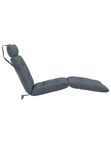 Cuscino per Lettino VIANEN 100% Poliestere Blu 200 x 90 x 8 cm