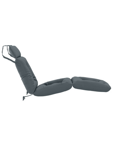 Cuscino per Lettino VIANEN 100% Poliestere Blu 200 x 60 x 8 cm