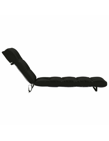 Cuscino per Lettino VIANEN 100% Poliestere Nero 200 x 55 x 8 cm