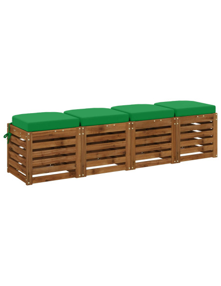Cuscini per sedile a 4 pezzi SOEST 4 pcs 100% Poliestere Verde