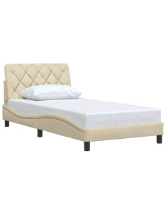 Giroletto senza Materasso Crema 100x200 cm in Tessuto 2