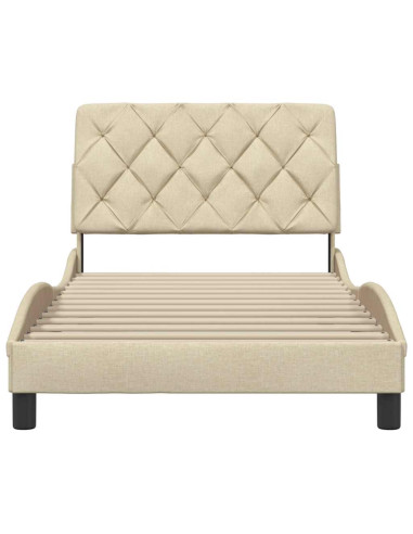 Giroletto senza Materasso Crema 100x200 cm in Tessuto